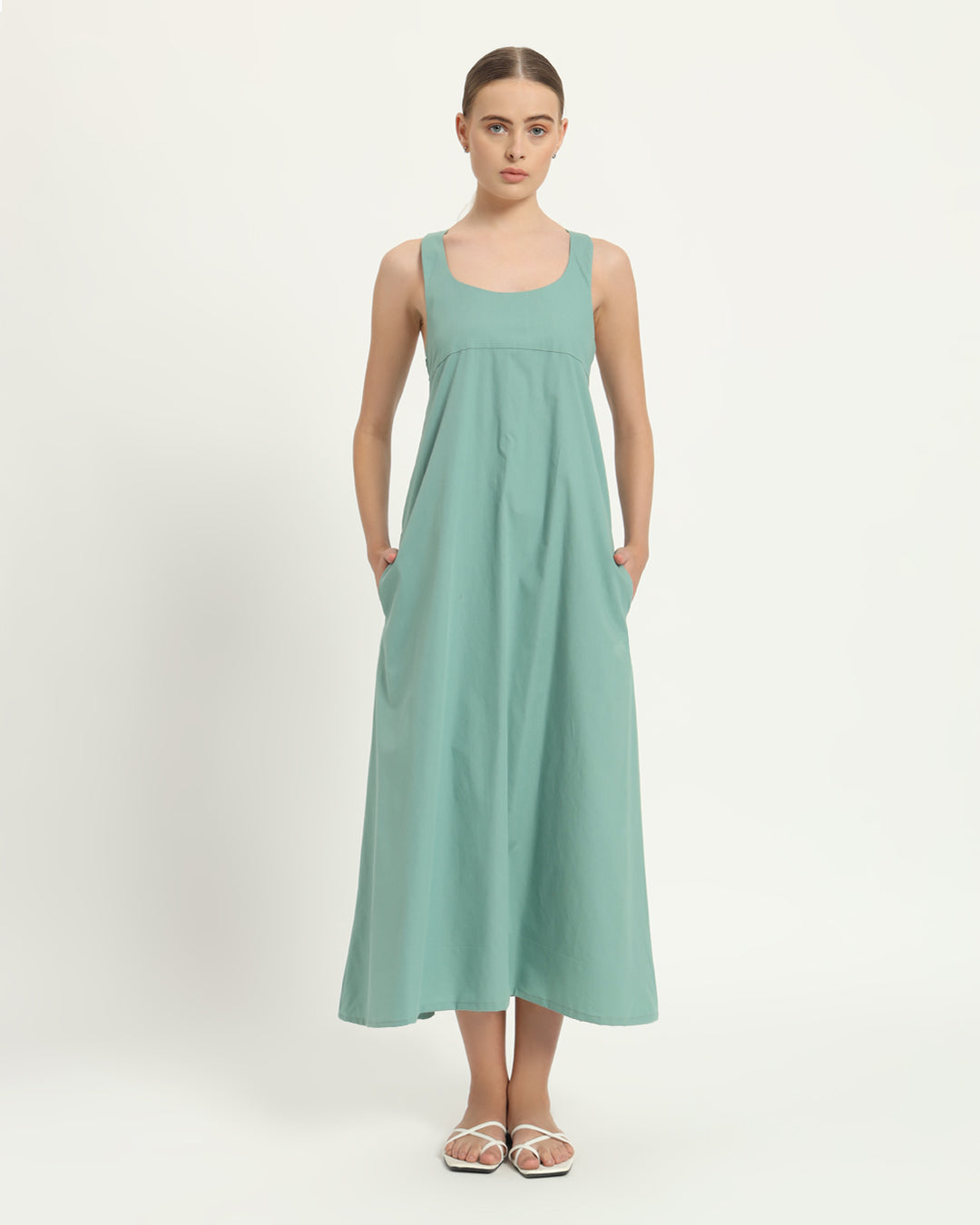 The Magdala Mint Cotton Dress