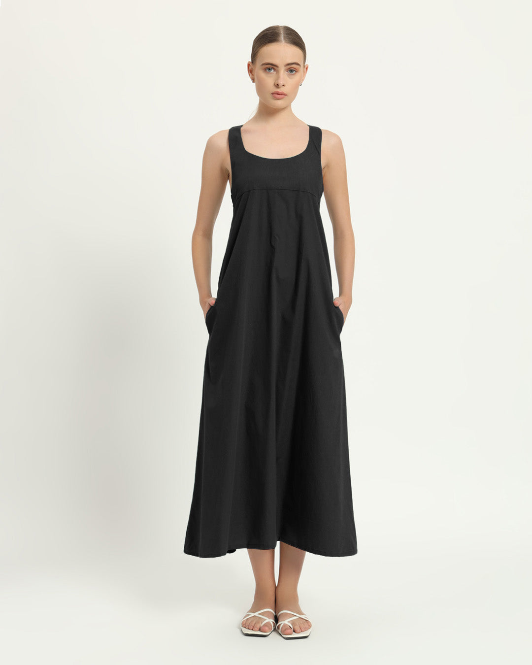 The Magdala Noir Cotton Dress