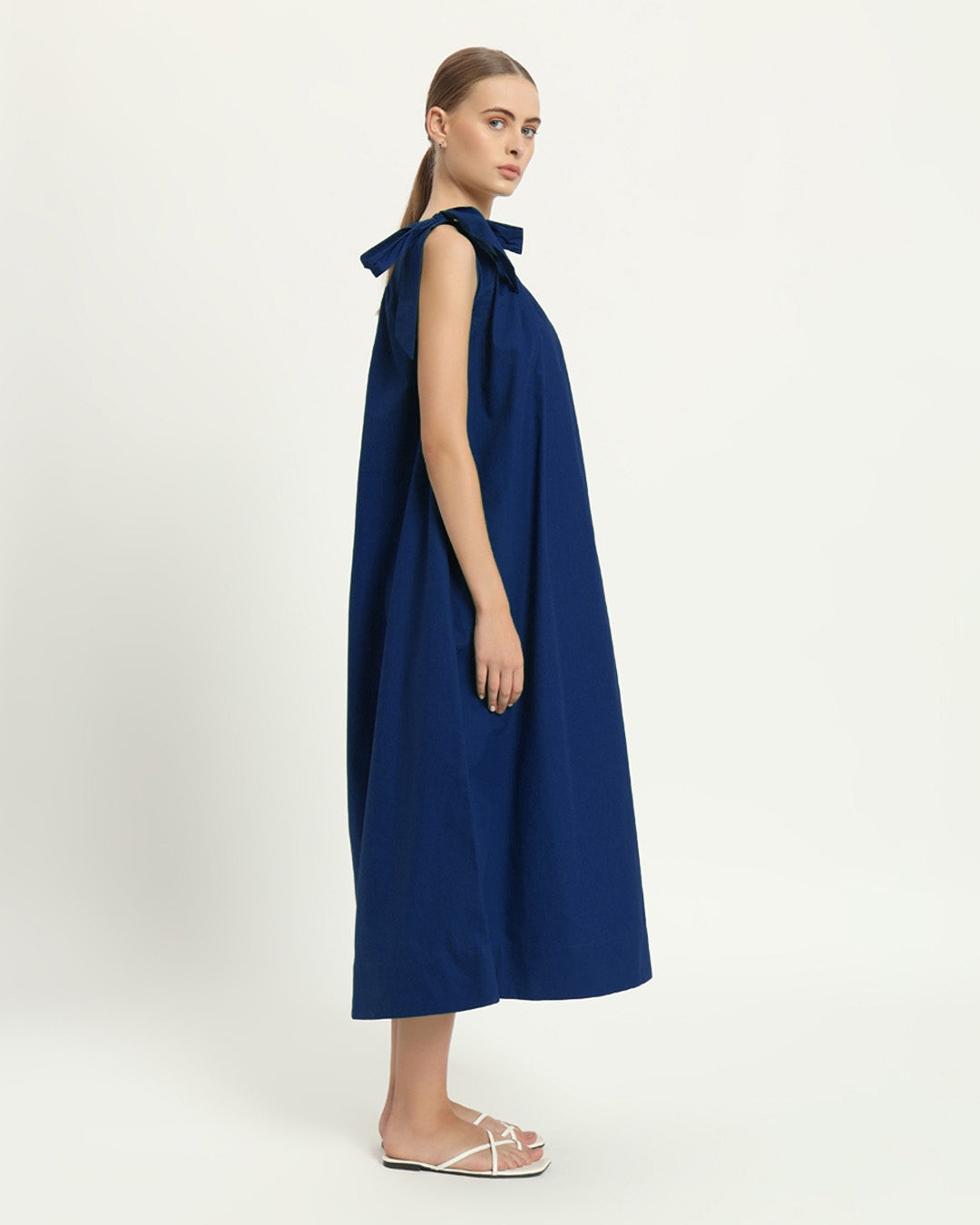 The Strehla Cobalt Cotton Dress