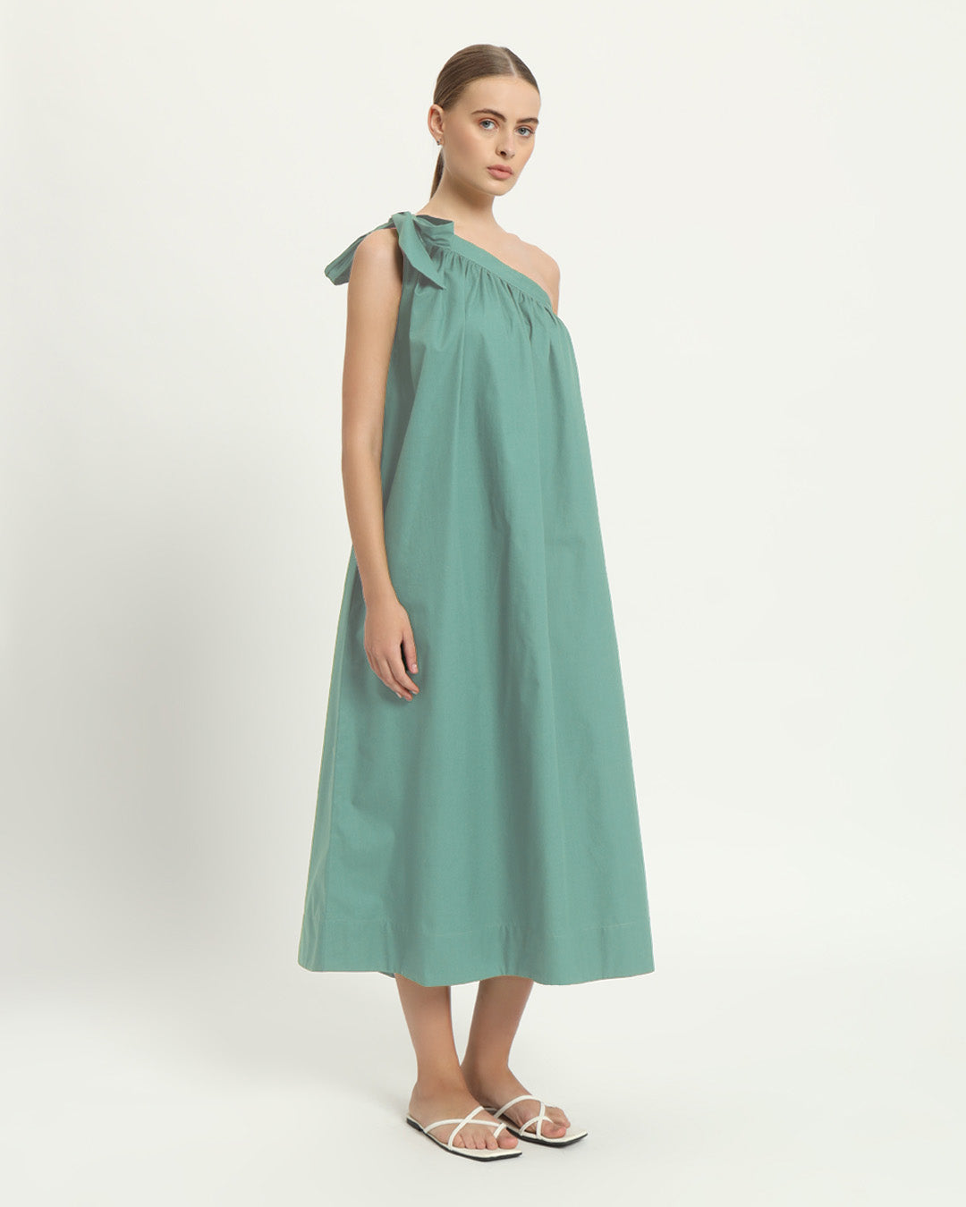 The Strehla Mint Cotton Dress