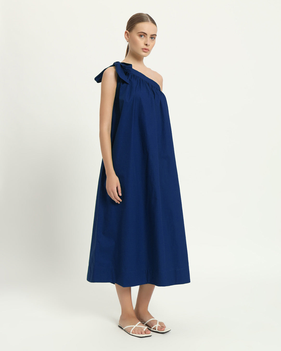 The Strehla Cobalt Cotton Dress