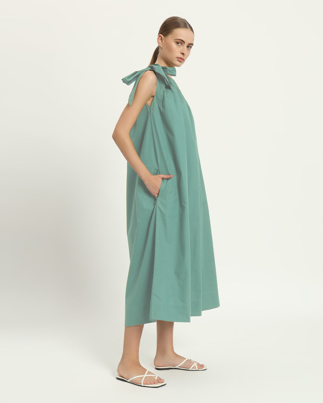 The Strehla Mint Cotton Dress