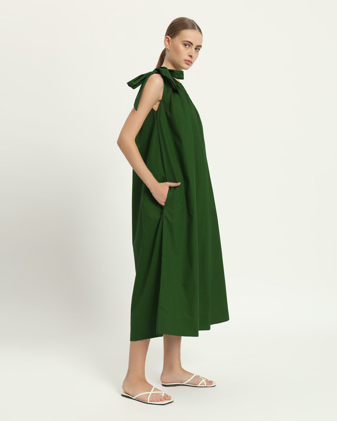 The Strehla Emarld Cotton Dress