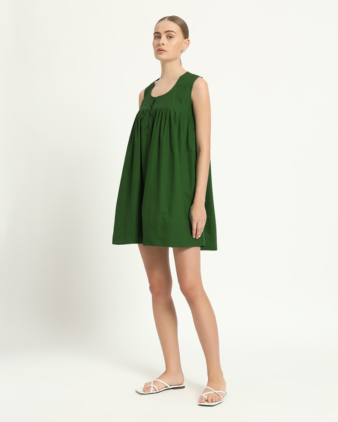 The Jois Emerald Cotton Dress