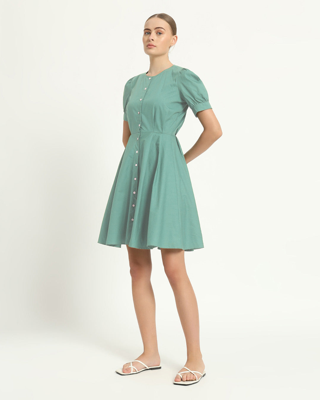 The Kittsee Mint Cotton Dress