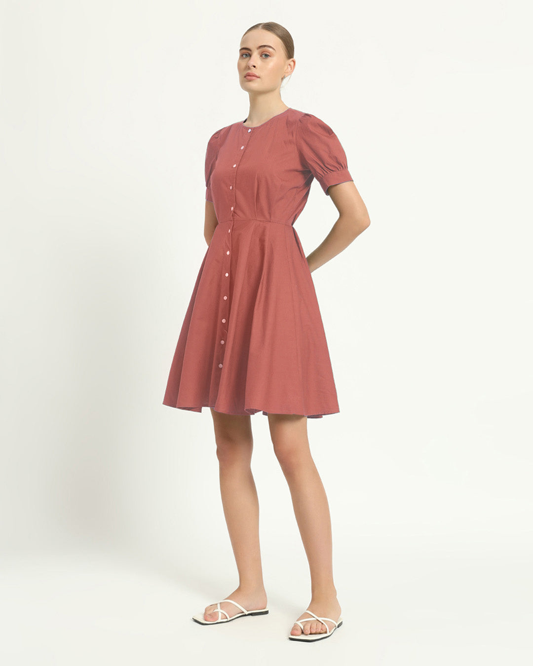 The Kittsee Ivory Pink Cotton Dress