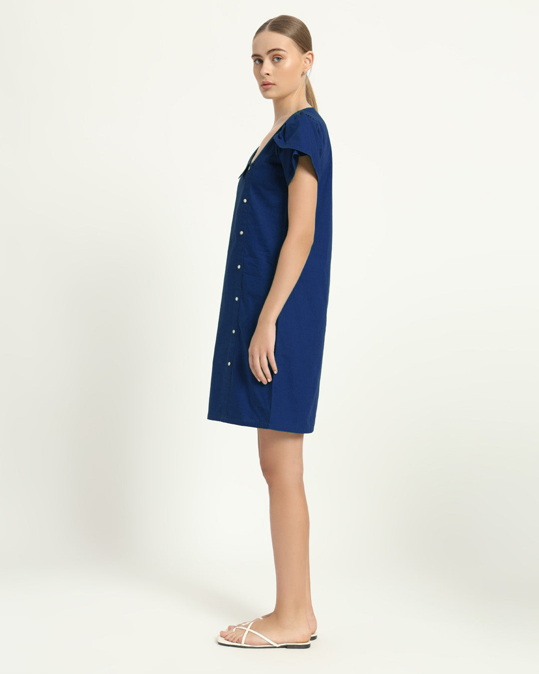 The Krensdorf Cobalt Cotton Dress