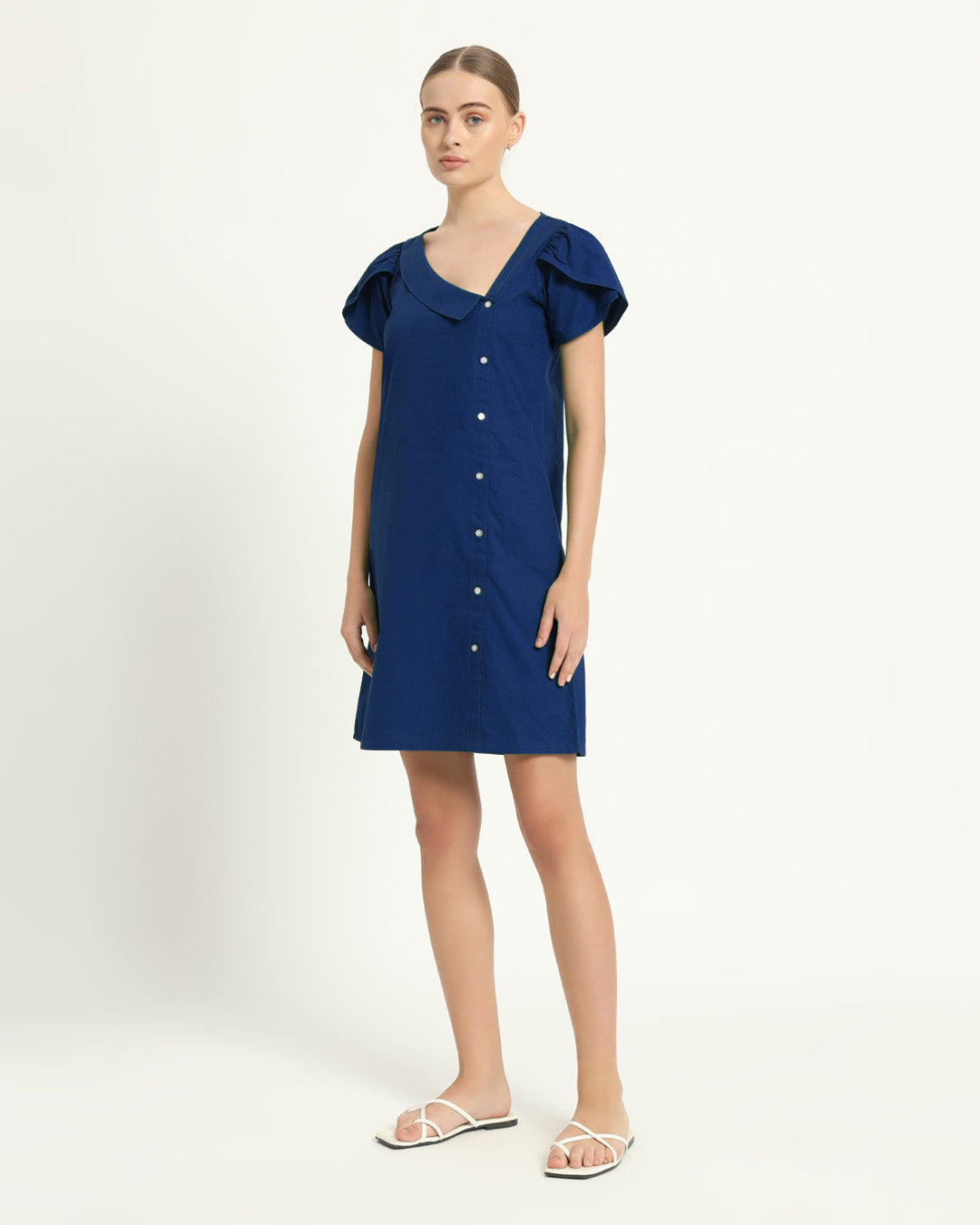 The Krensdorf Cobalt Cotton Dress