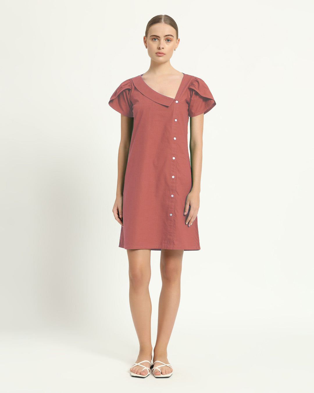 The Krensdorf Ivory Pink Cotton Dress