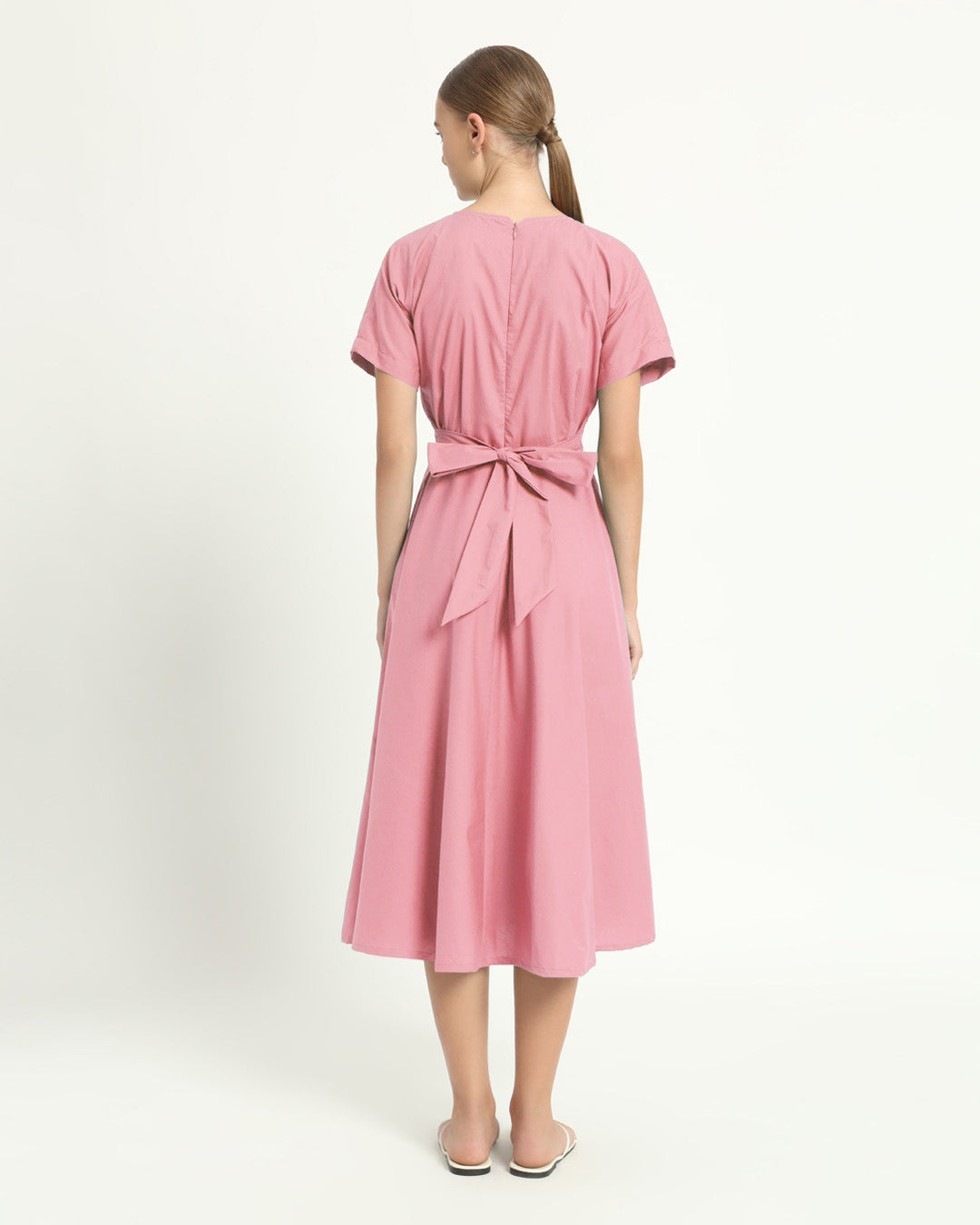 The Griffen Fondant Pink Cotton Dress