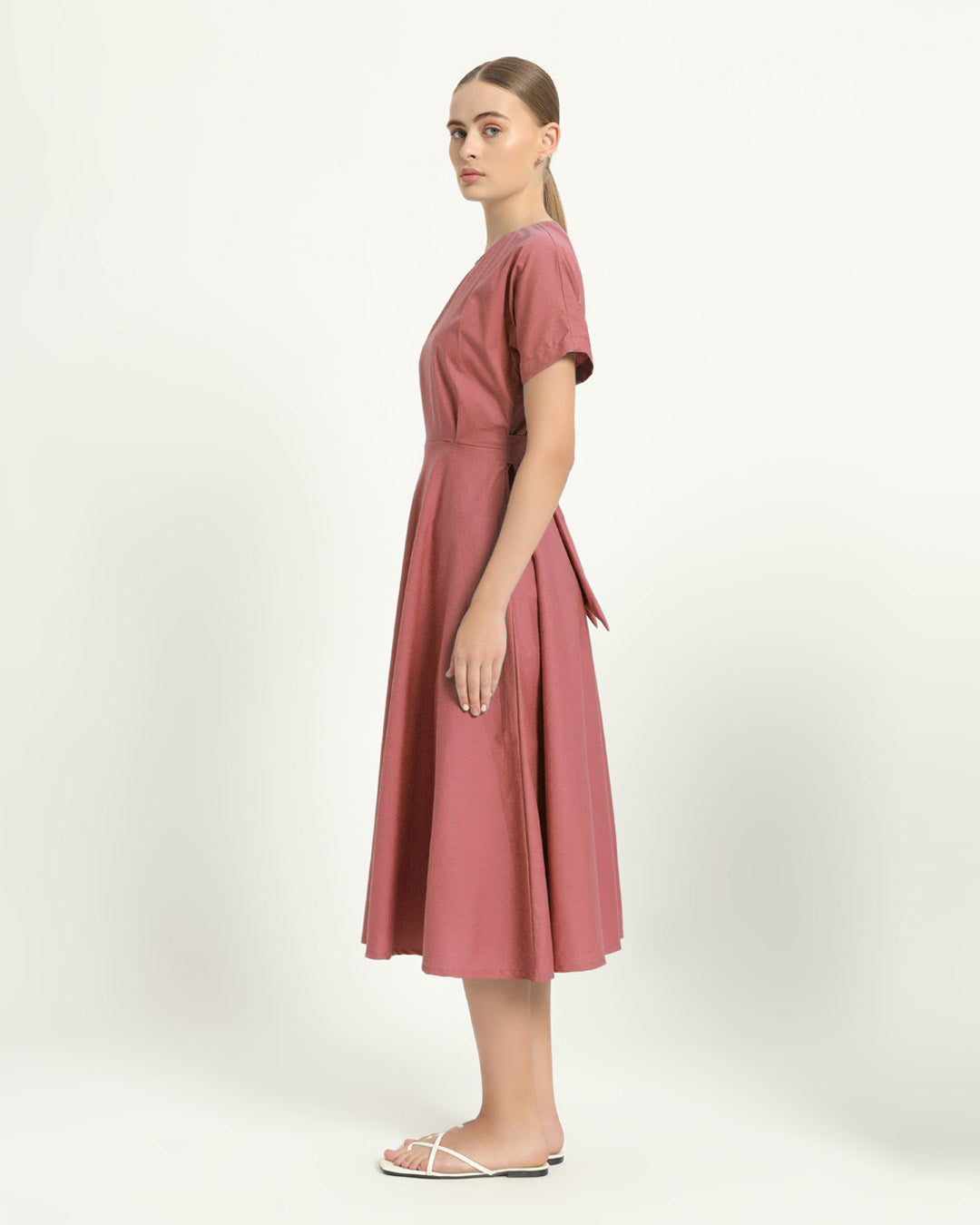 The Griffen Ivory Pink Cotton Dress