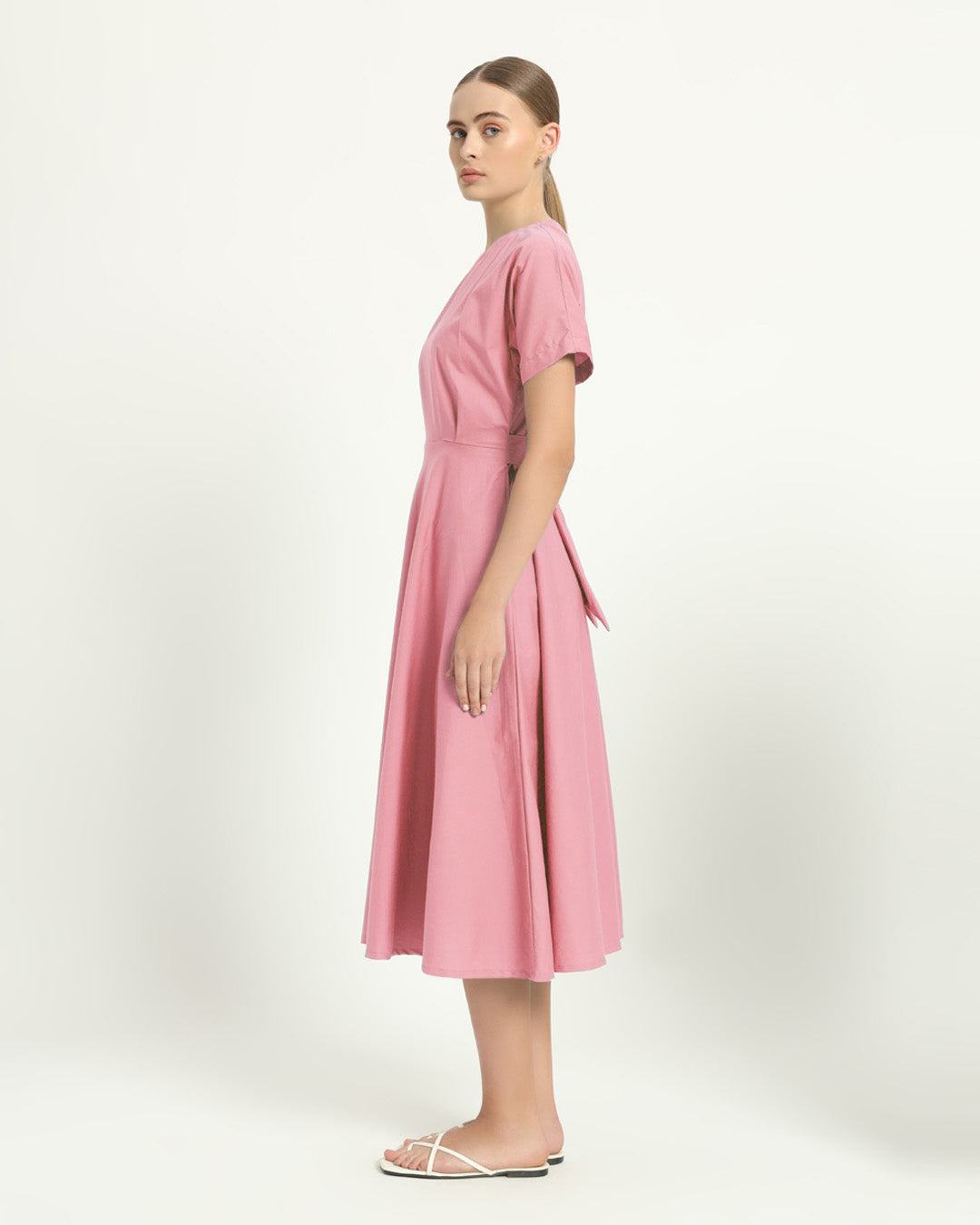 The Griffen Fondant Pink Cotton Dress