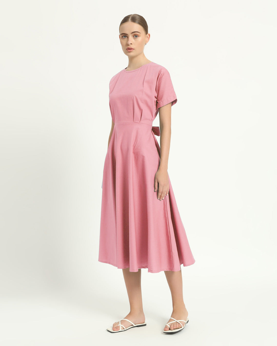 The Griffen Fondant Pink Cotton Dress