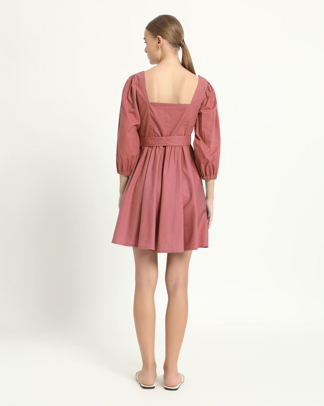 The Winklern Ivory Pink Cotton Dress