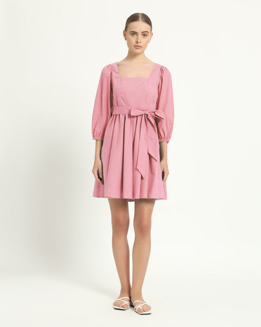 The Berry Fondant Pink Cotton Dress