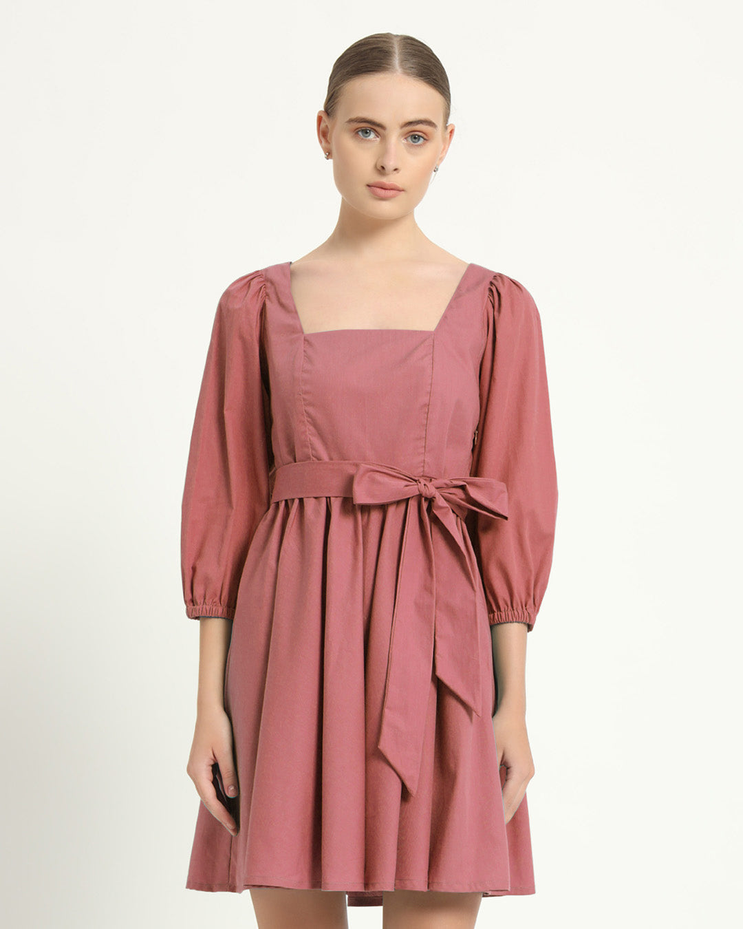 The Winklern Ivory Pink Cotton Dress