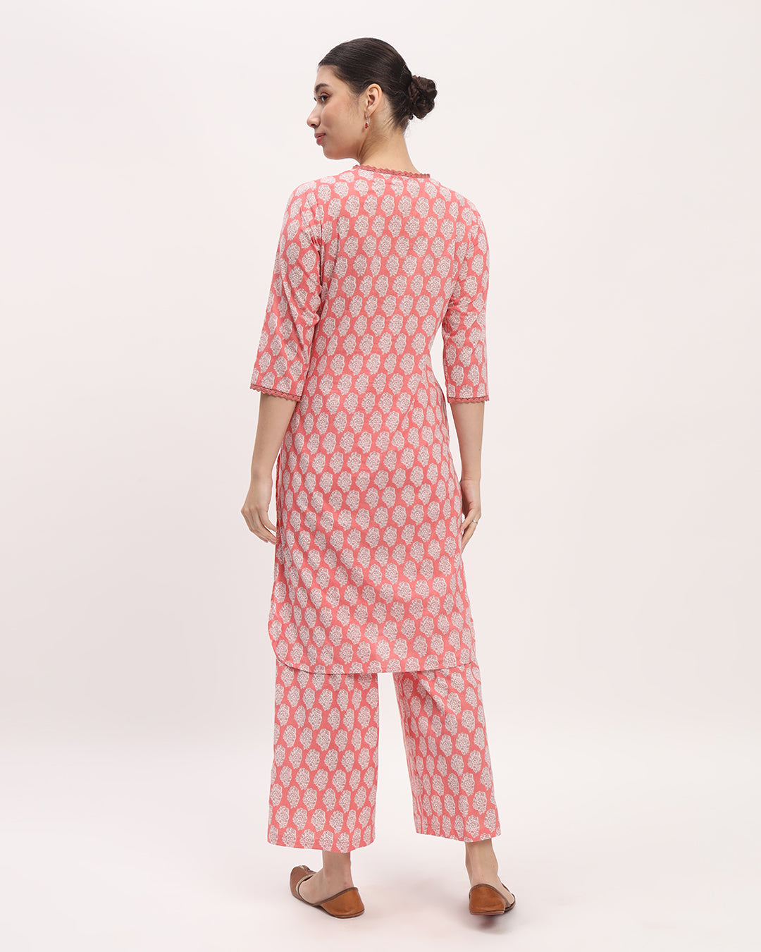 Flora Fables Lace Affair Printed Kurta (Without Bottoms)