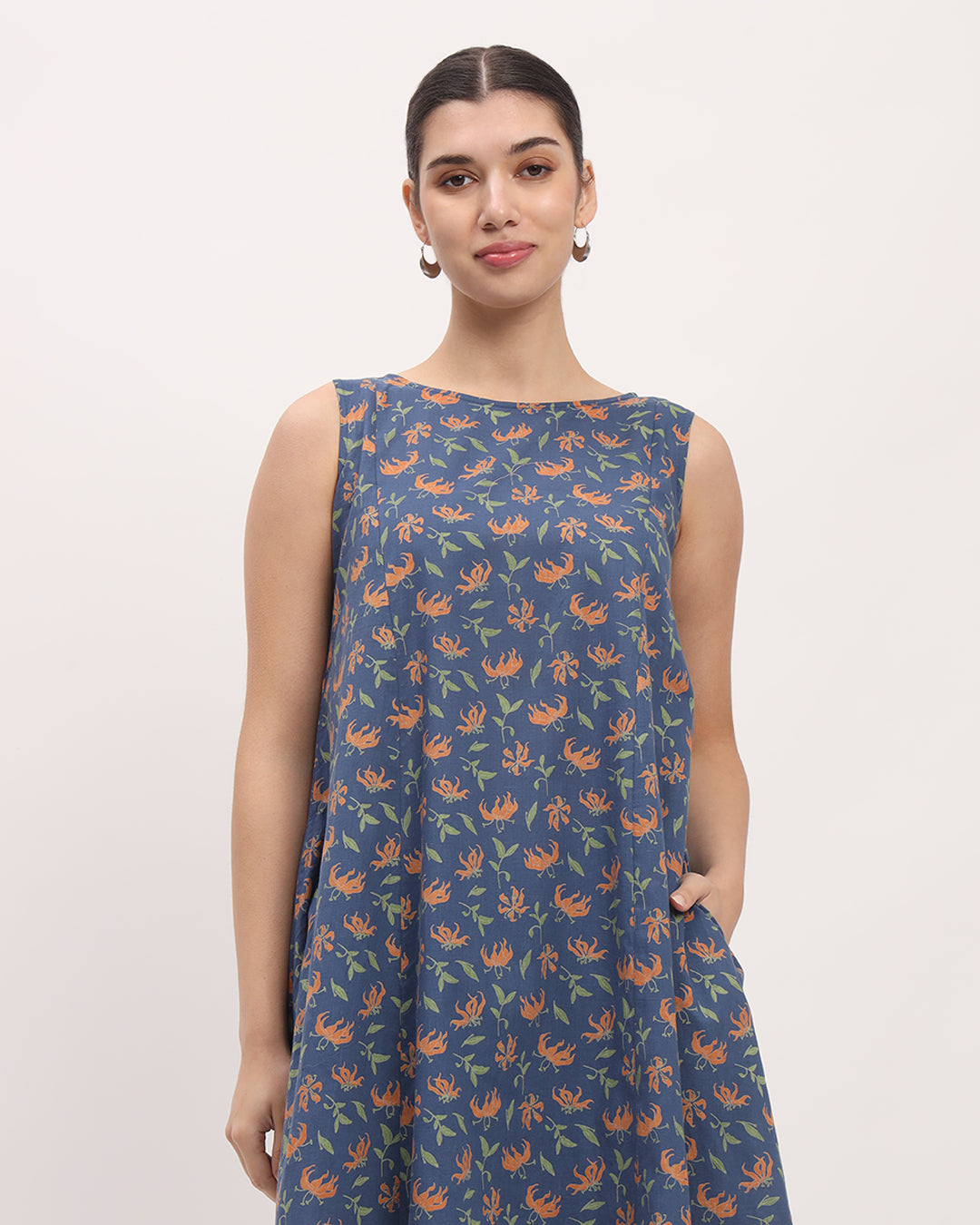 Fire Lillies Sleeveless A-Line Printed Co-ord Set