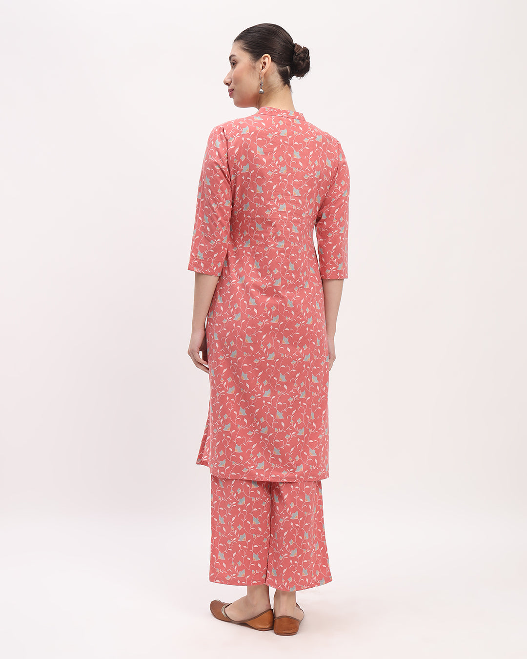 Combo: English Floral Garden & Pink Chic Lines High-Low Printed Kurta (Without Bottoms)
