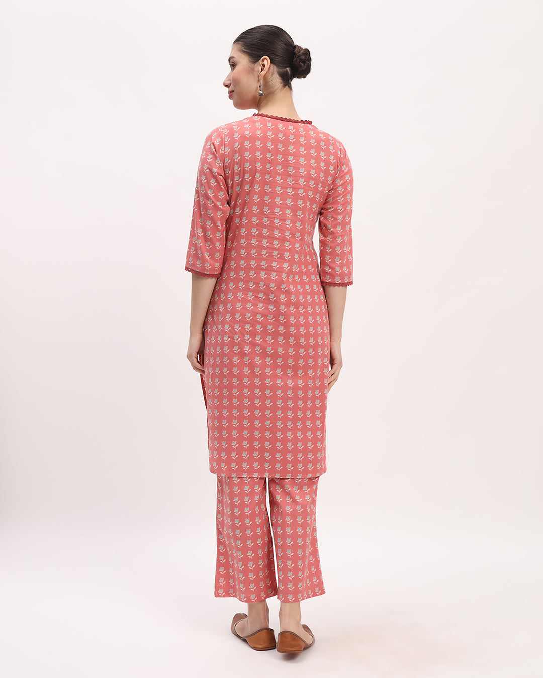 Combo: Fire Lillies & English Floral Garden Lace Affair Printed Kurta (Without Bottoms)