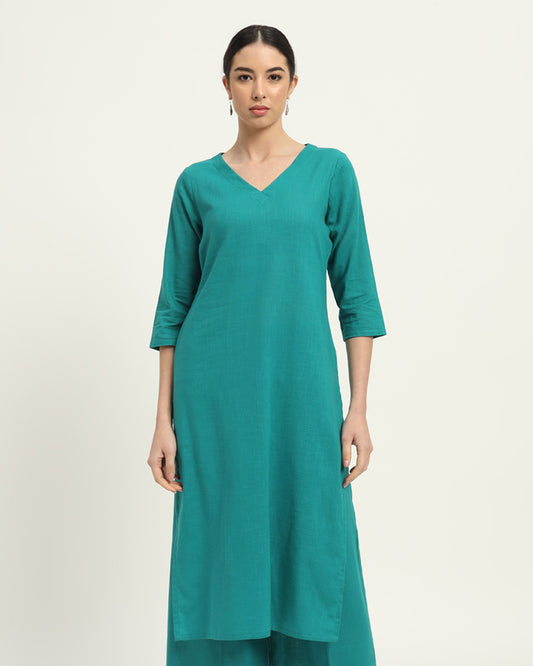 Green Gleam Verve & Versatility Kurta (Without Bottoms)