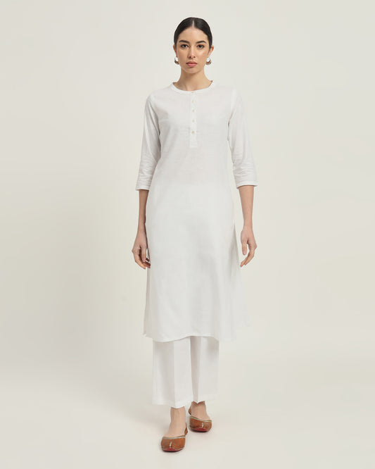 Tranquil Moments Band Collar Linen Co-ord Set