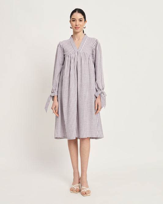 Mauve Mirage Stripes Bowtiful Dress