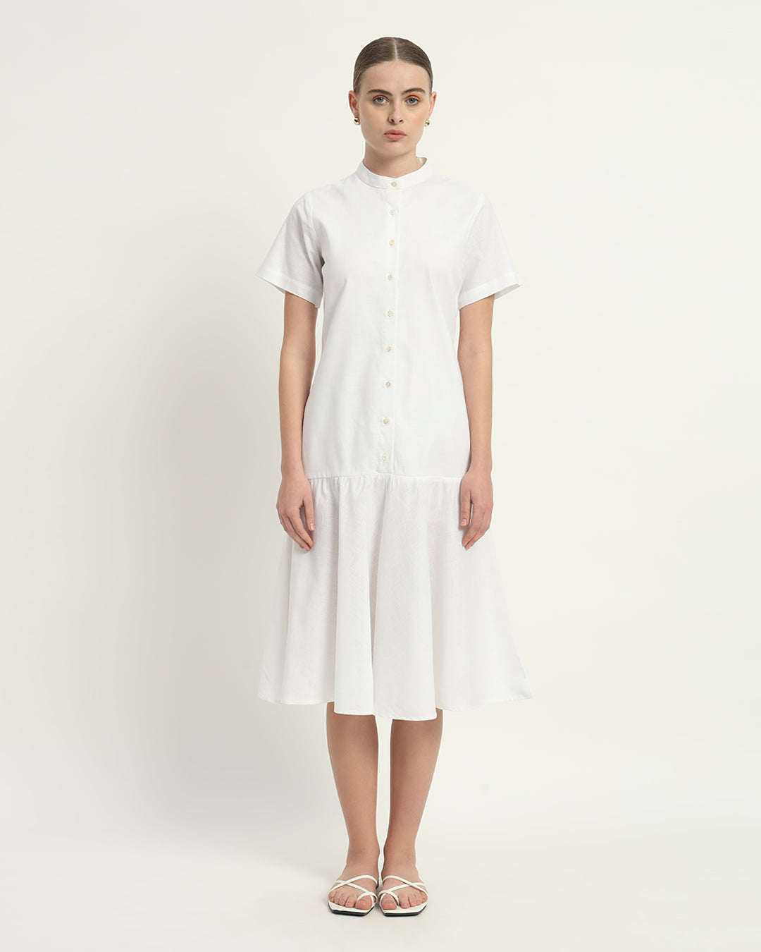 Daisy White Melrose Linen Dress