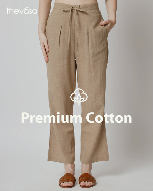 Beige Straight Pants