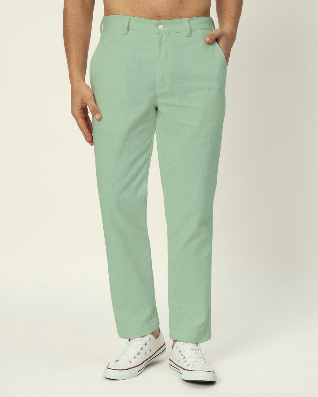 Modern Classic Spring Green Men's Pants