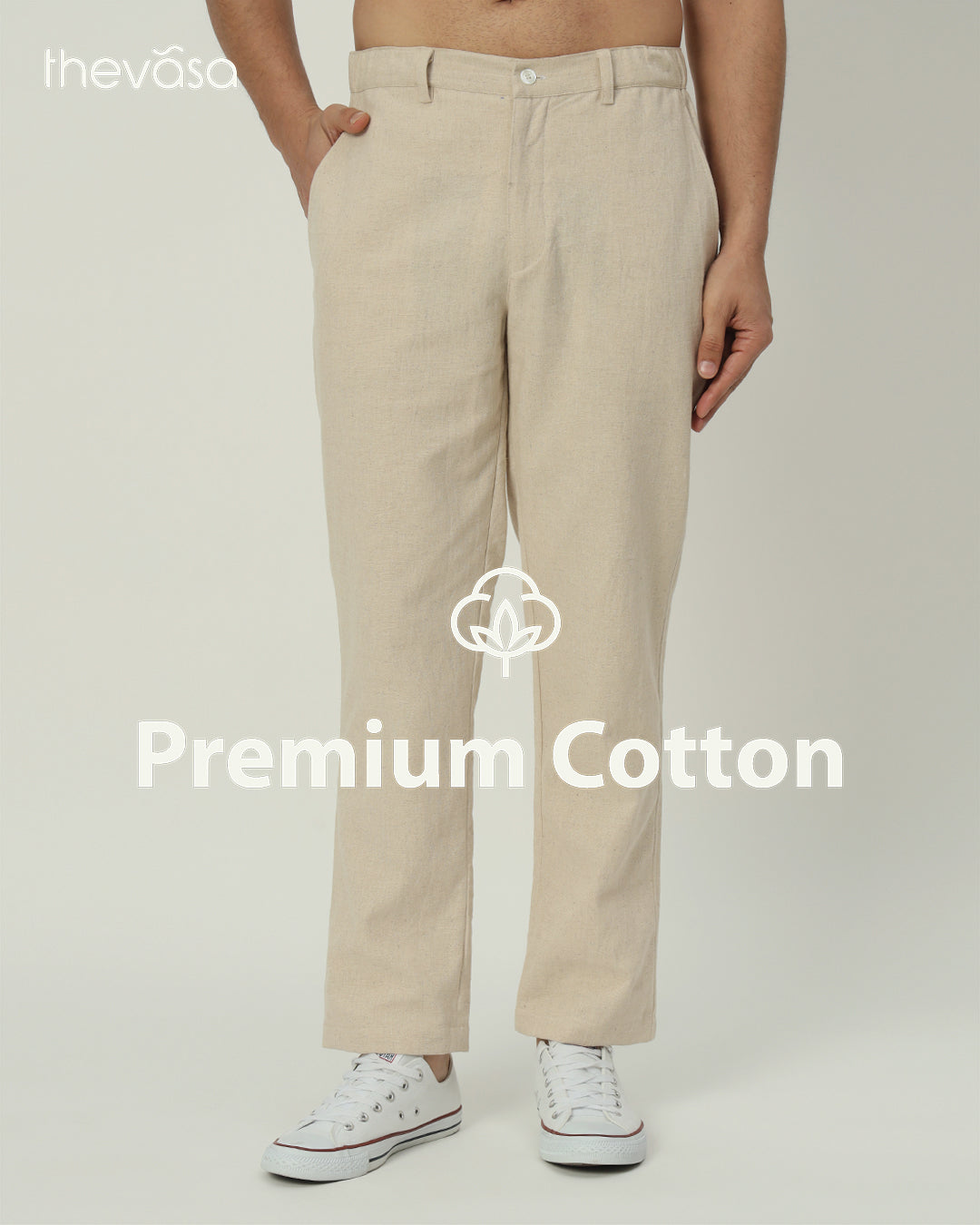 All-Day Wear Beige Men's Pants