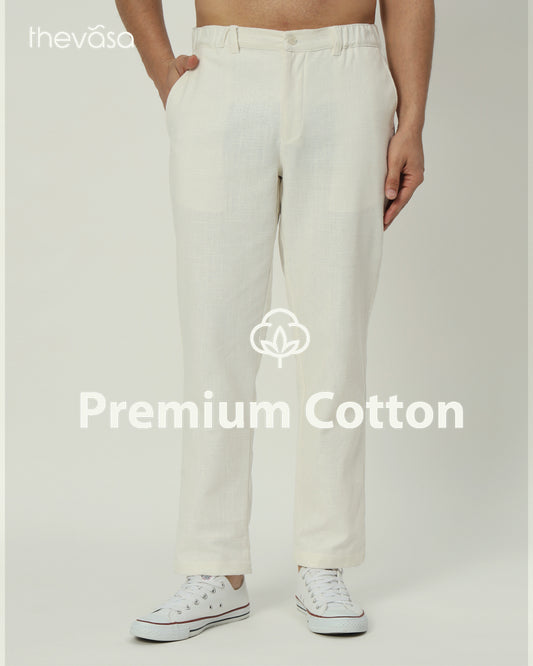 Modern Classic White Men's Pants