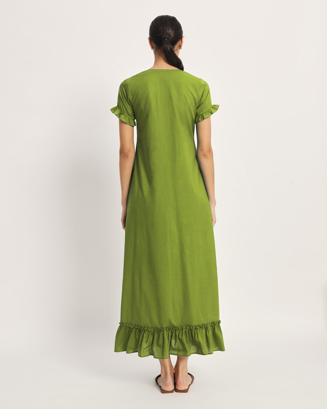 Combo: Iced Grey & Sage Green Bumpin' & Stylin' Maternity & Nursing Dress - Set of 2