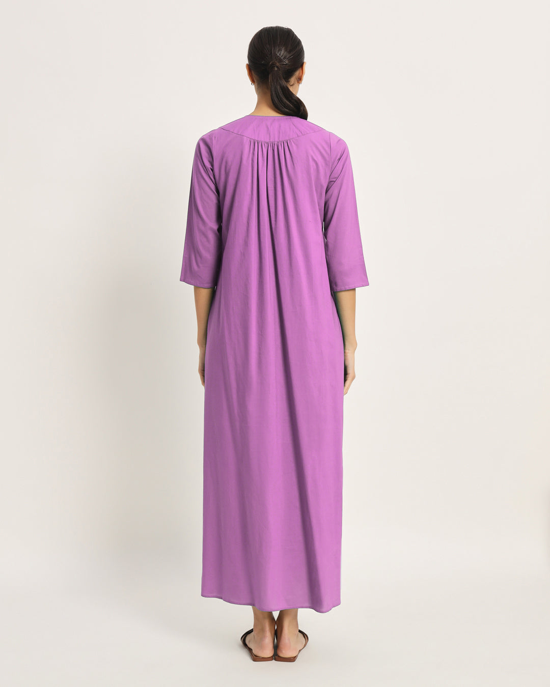 Combo: Iris Pink & Wisteria Purple Mommy Glow Maternity & Nursing Dress