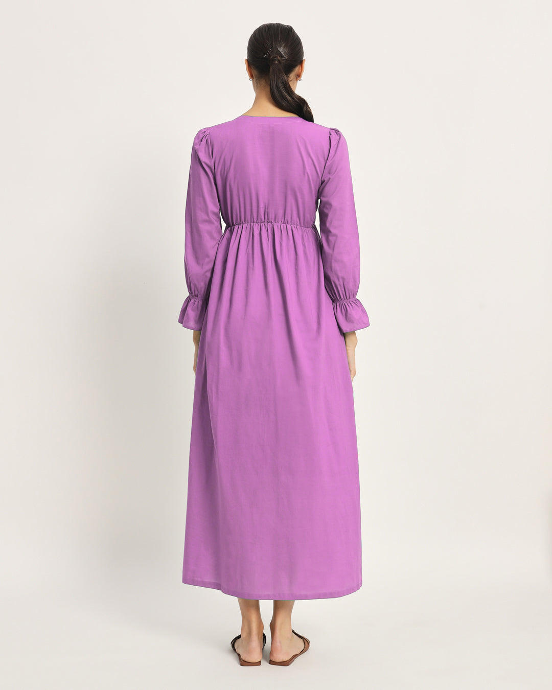 Combo: Lilac & Wisteria Purple Glowing Bellies Maternity & Nursing Dress- Set of 2