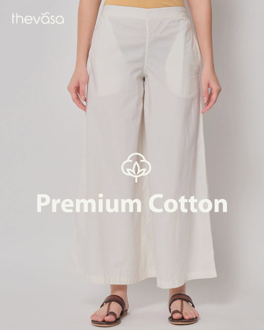 White Wide Pants