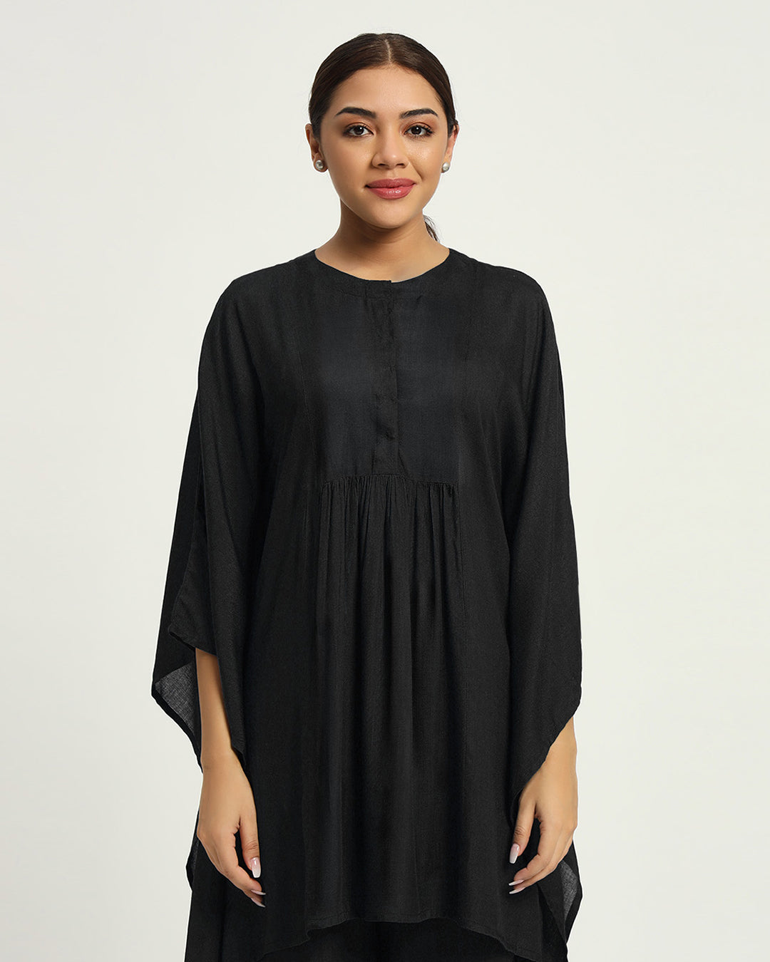 Black Everyday Comfy Kaftan Co-ord Set