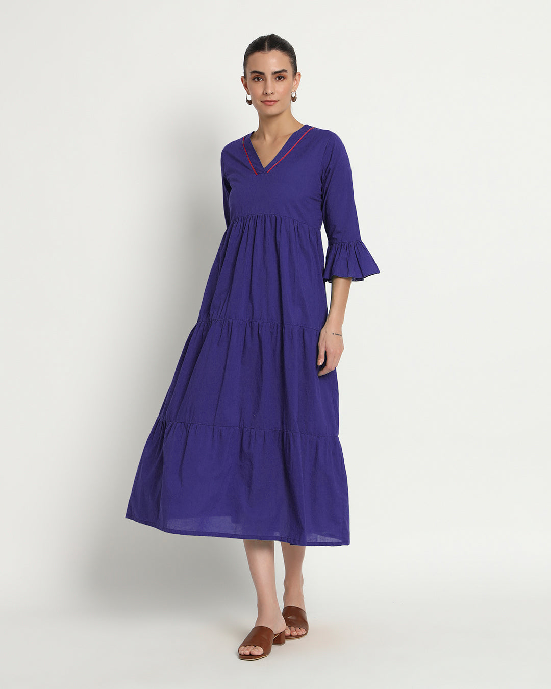 Aurora Purple Flounce & Flow Maxi Dress