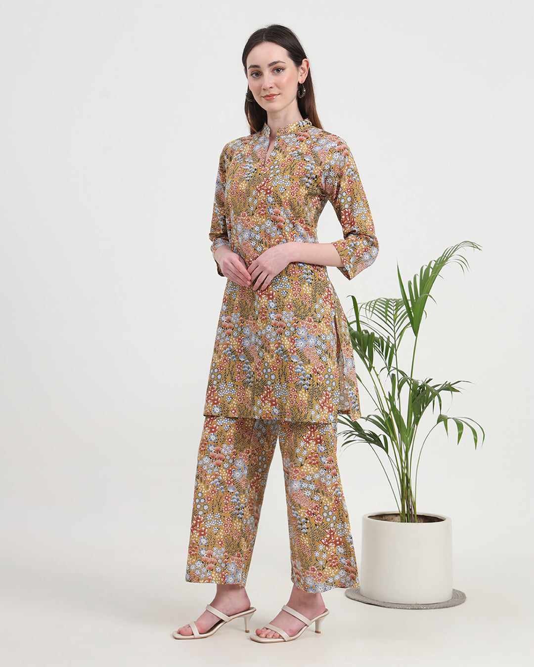 Nutshell Bunch Mid-Length Printed Co-ord Set