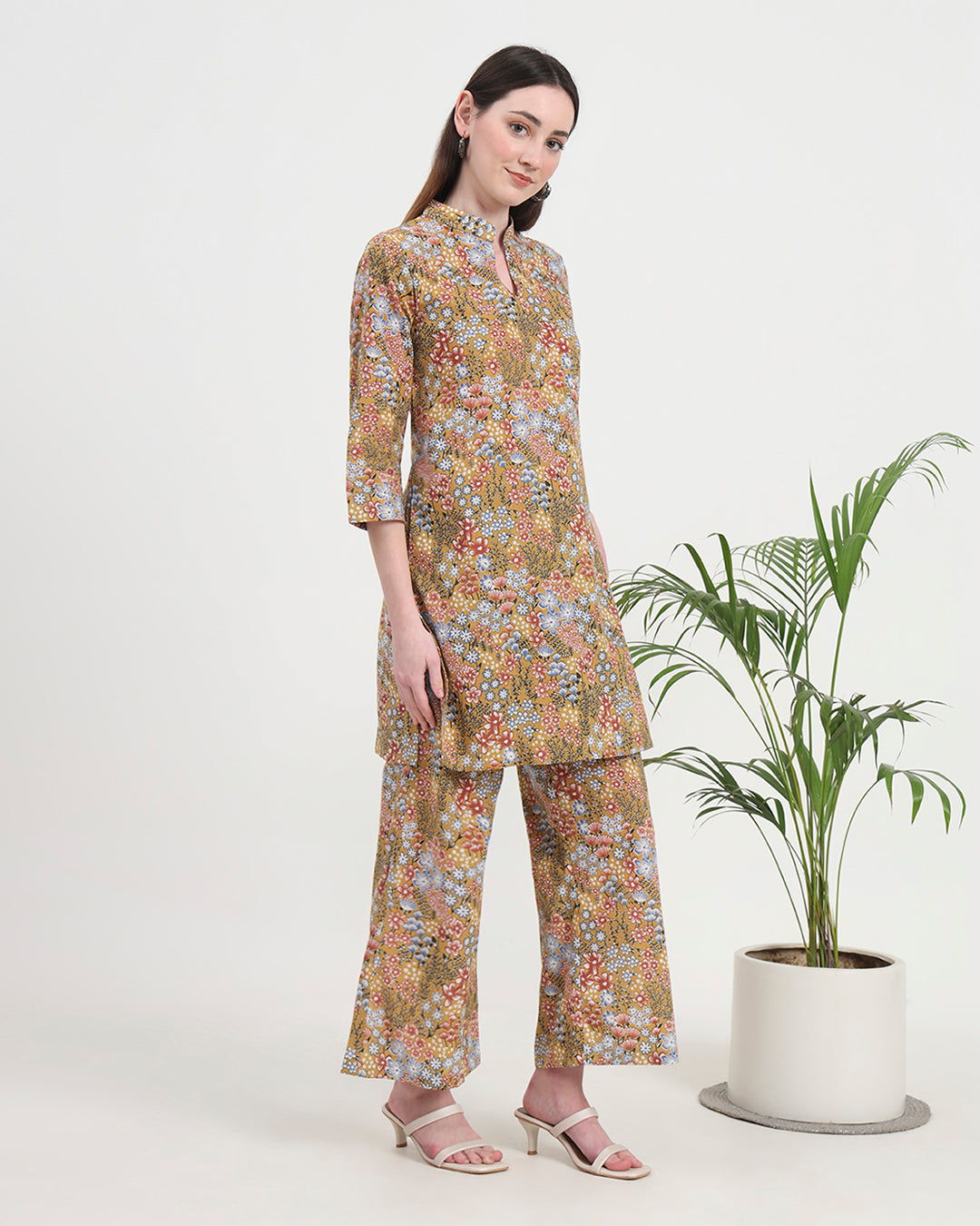 Nutshell Bunch Mid-Length Printed Co-ord Set