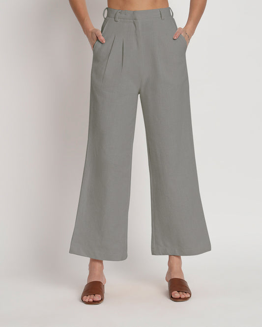 Easeful Tailored Elegance Grey Pants