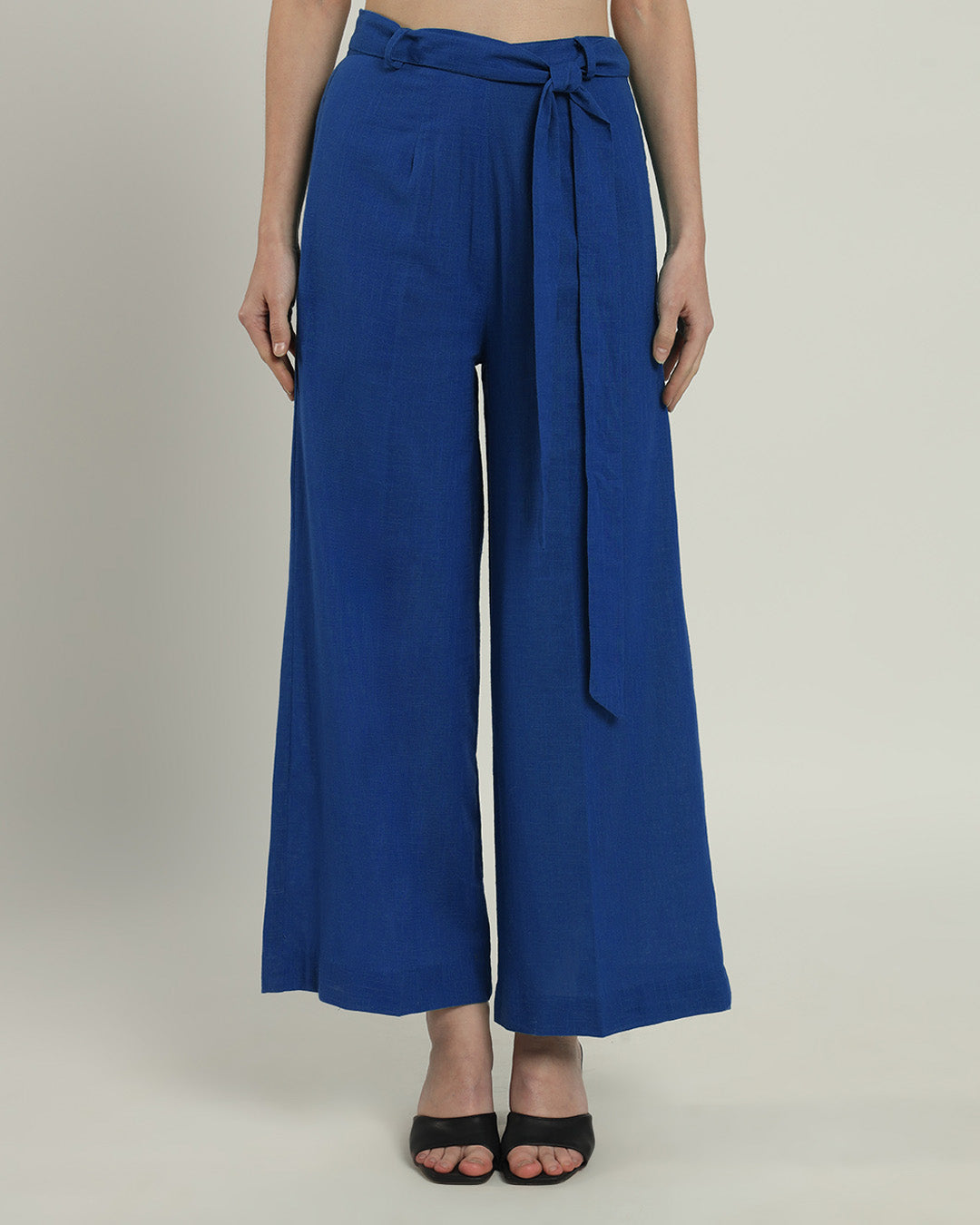 Cobalt Wide Pull-On Poplin Pants