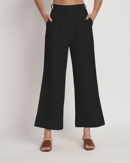 Easeful Tailored Elegance Black Pants