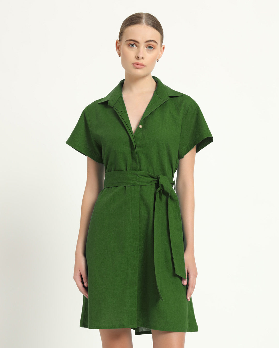 The Loretto Emarld Cotton Dress