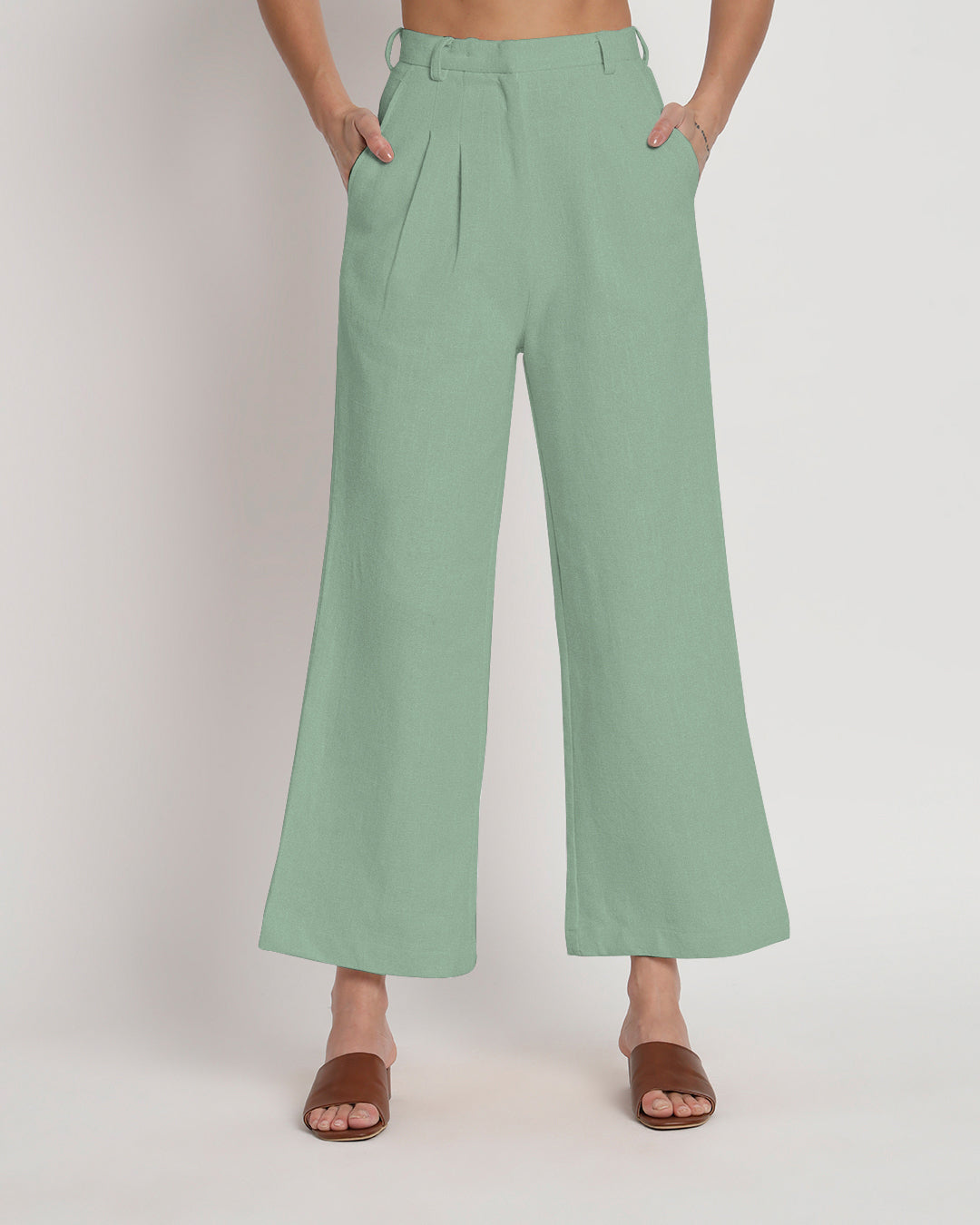 Easeful Tailored Elegance Spring Green Pants