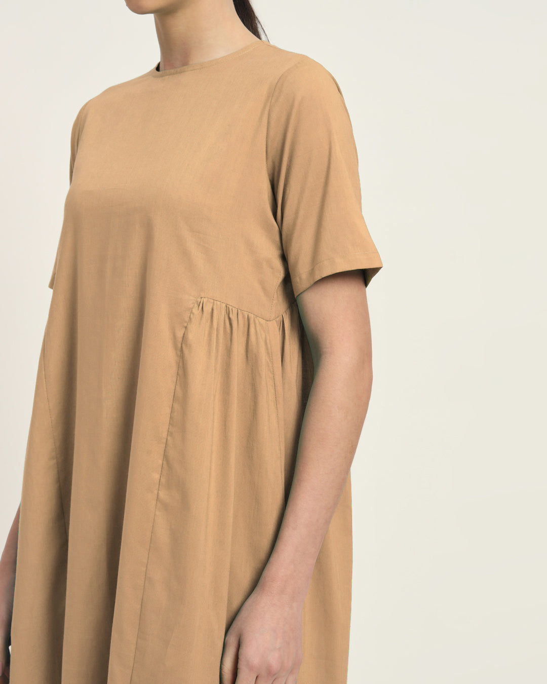 Day In Beige Flare Elegance Kurta (Without Bottoms)