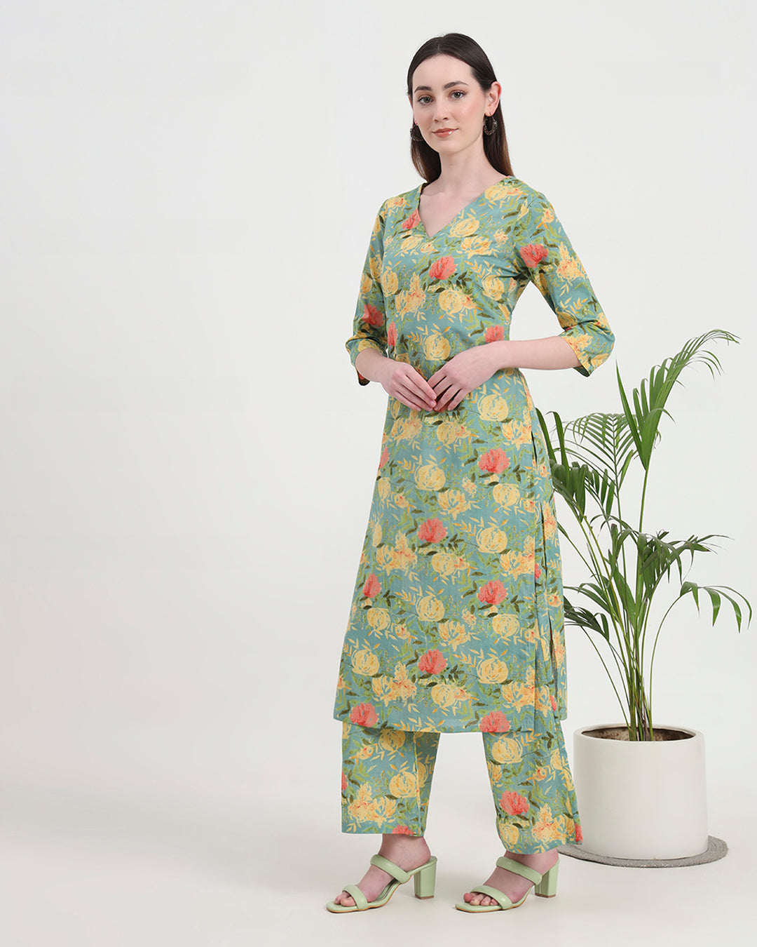 Tranquil Green Verve & Versatility Printed Co-ord Set