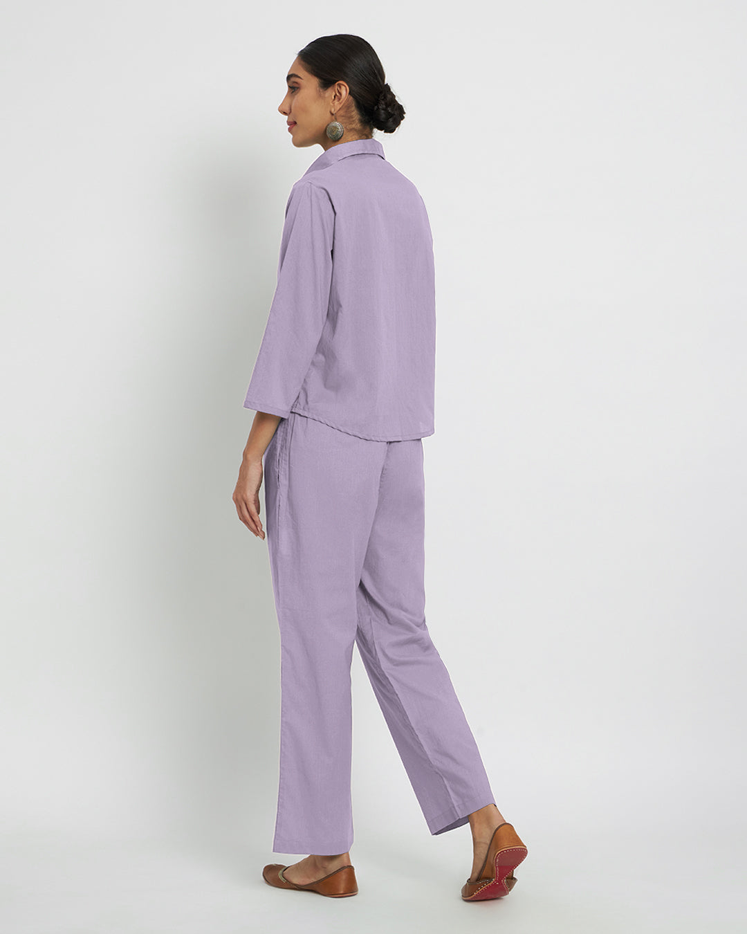 Lilac Classic Collar Solid Shirt