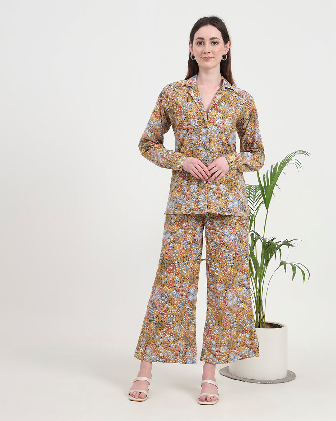 Nutshell Bunch Shirt Printed Co-ord Set