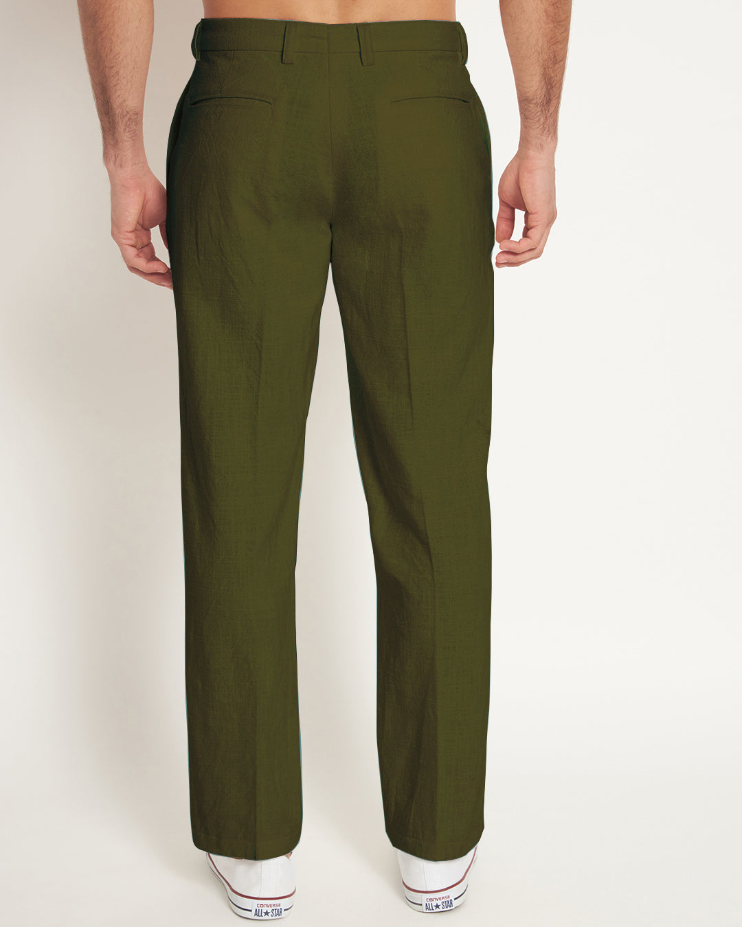 Casual Ease Olive Green Men's Pants